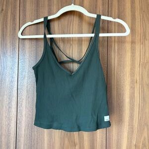 Vuori Green Sleeveless Crop Camisole